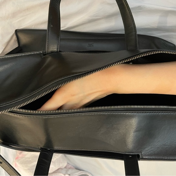 Stuart Weitzman Black /Silver Leather Tote - Picture 10 of 10